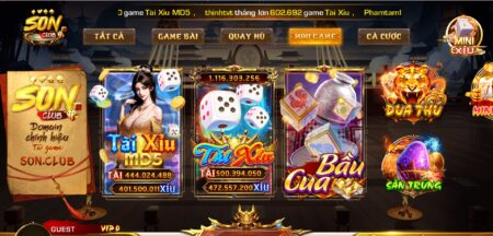 Mini game Sonclub đỉnh cao thưởng lớn